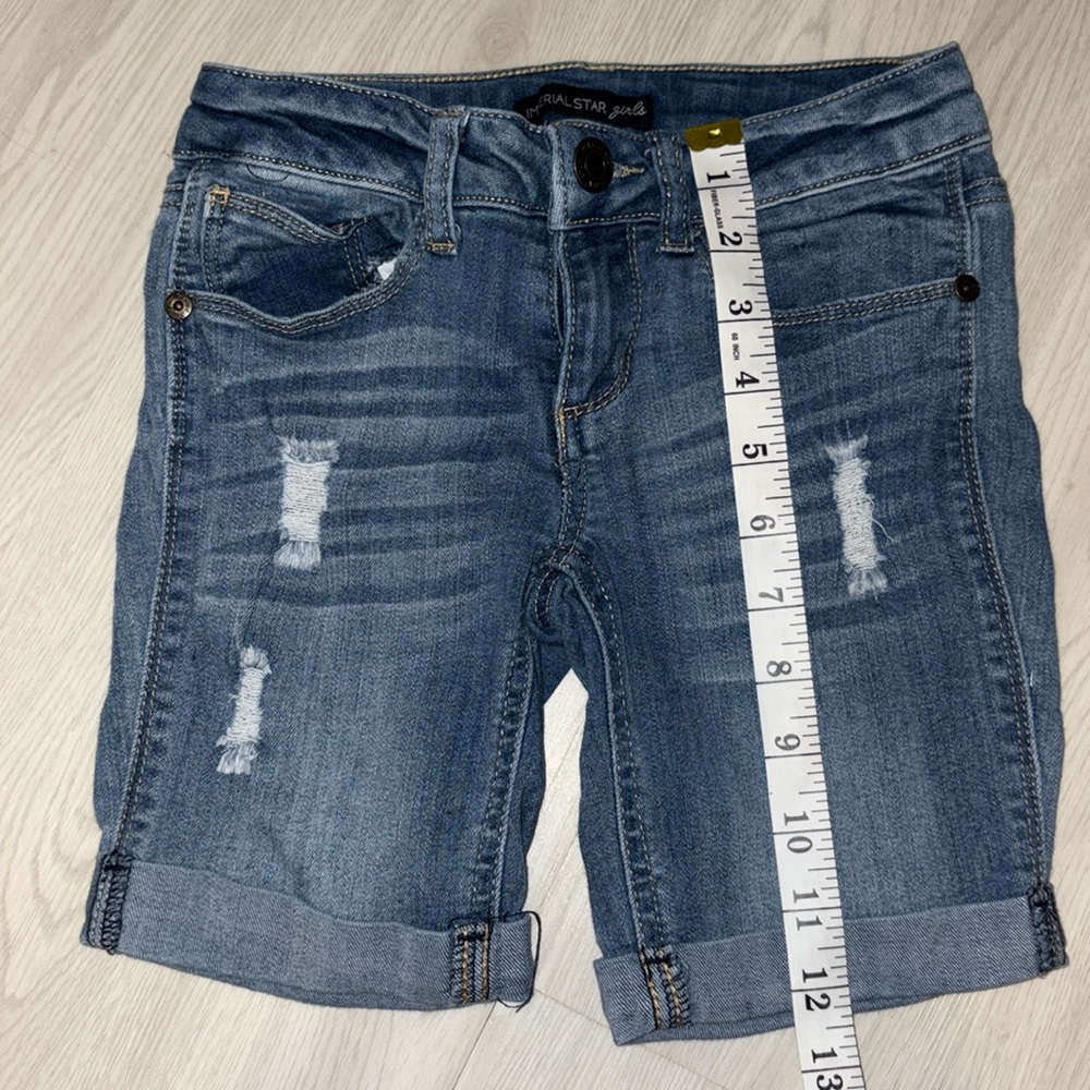 🛍 IMPERIAL STAR girls denim shorts size 8 like new